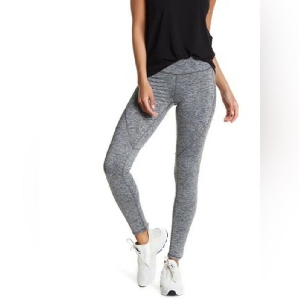 Zella Heat It Up Reflective Running Tights Size‎ Medium Grey